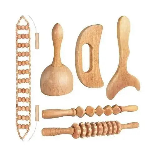 6pcs Wooden Massager Kit