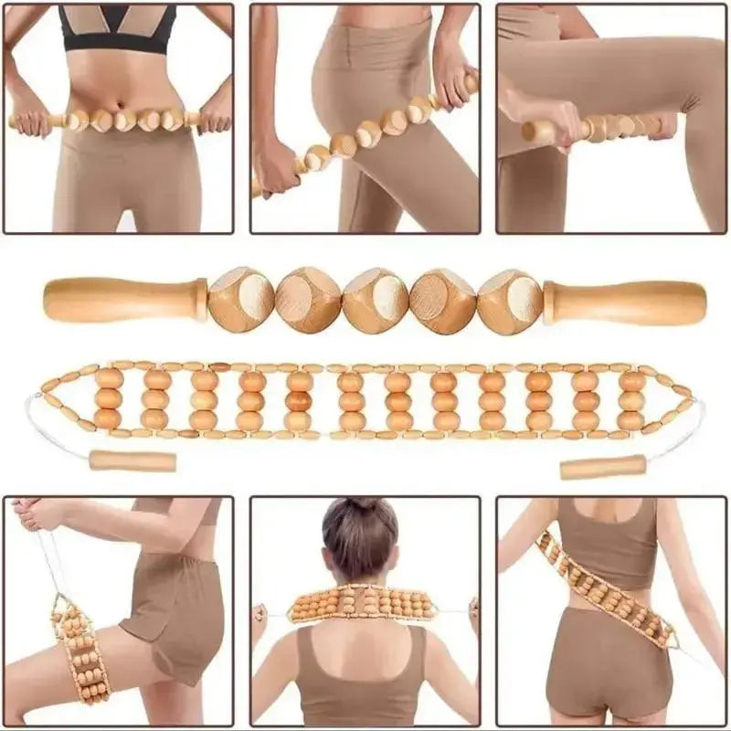 6pcs Wooden Massager Kit